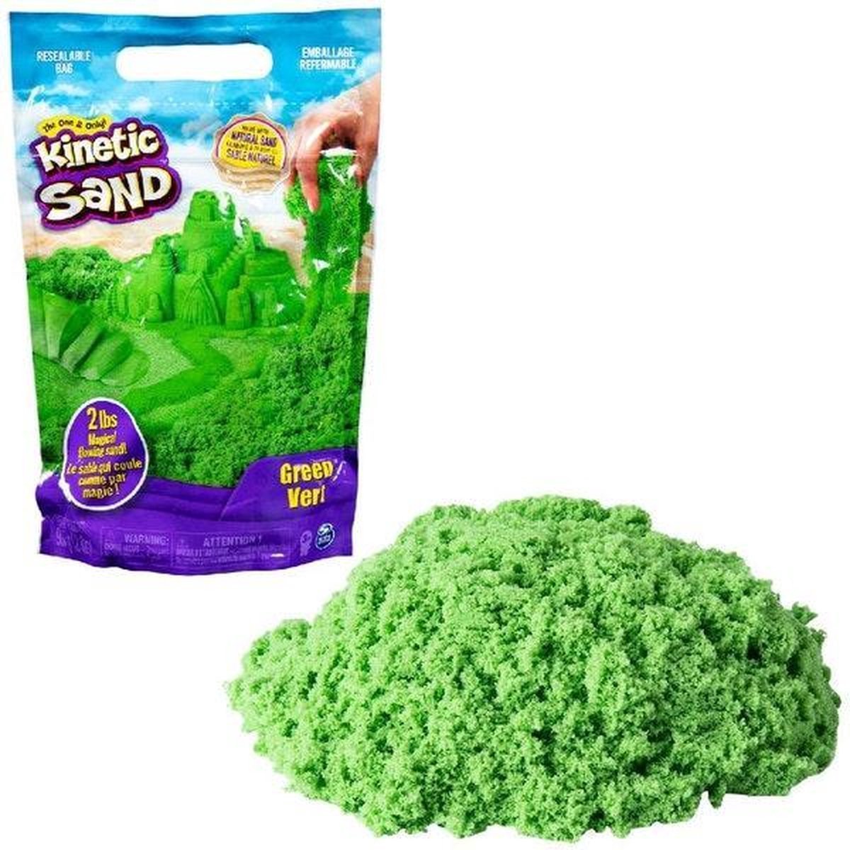 Kinetic Sand Groen Zand om te Mixen en Modelleren - 907g