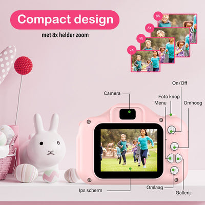 Ilona Kinder Digitale Camera HD 1080p + Sticker Set - Unicorn