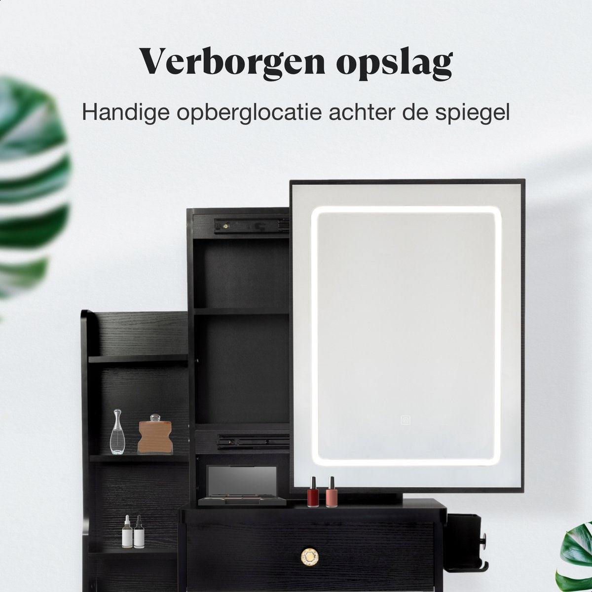 Tutabelle Wit Kaptafel met Spiegel en Stoel