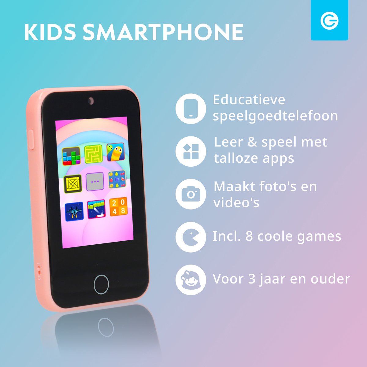 Silvergear Educatief Speelgoed Telefoon - ABC - Roze