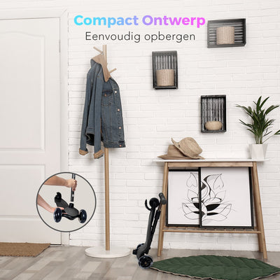 LifeGoods HappyStep Kinderstep met 3 Verlichte Wielen - 3-5 Jaar