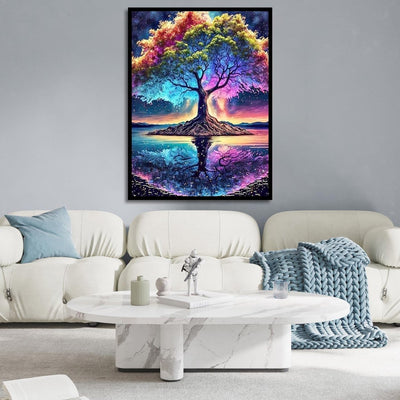 BOTC Diamantschilderij Volwassenen & Kinderen - Boom 30x40 cm