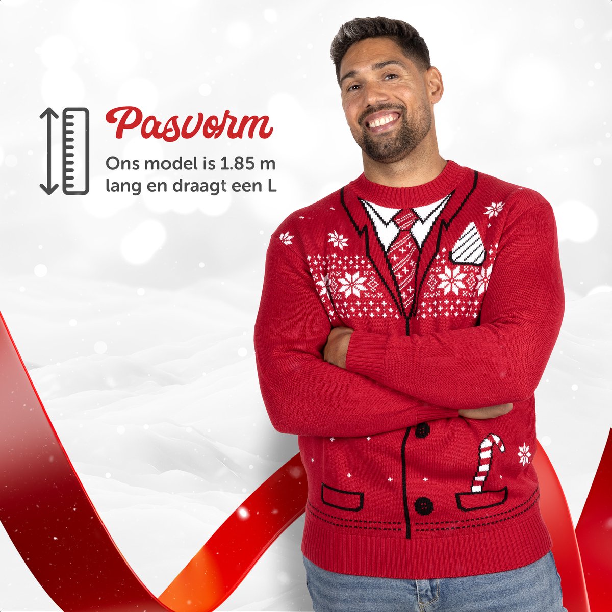 UglyXmas Foute Kersttrui Heren 'Keurig Noël' - Maat XL