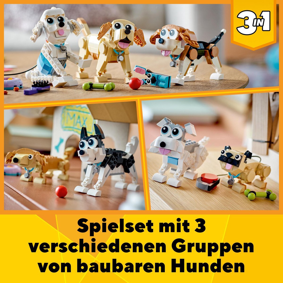 LEGO Creator 3-in-1 Schattige Hondenset - 31137