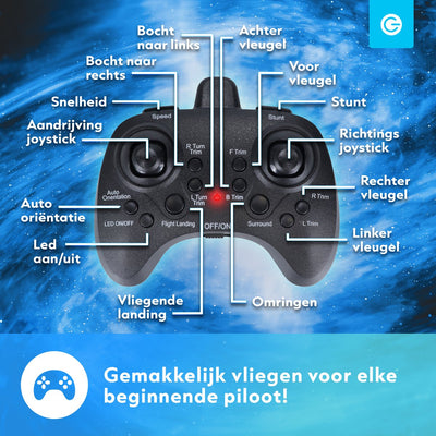 Silvergear Kindvriendelijke RC Drone - Grijs