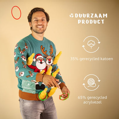 JAP Christmas Interactieve Kersttrui M - 100% Gerecycled