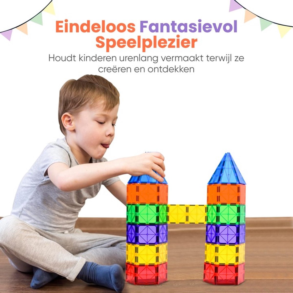 Magnaminds Magnetische Bouwspeelgoed - 80 stuks