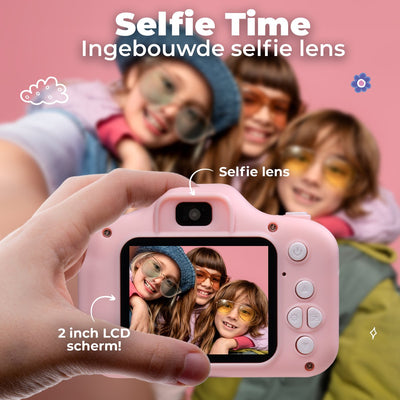 Denver Kinder Selfiecamera 2-in-1 40MP Full HD - KCA1340 - Roze