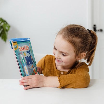 Totum Aqua Magic Kleurboek Zeeleven - Herbruikbaar 16x21 cm