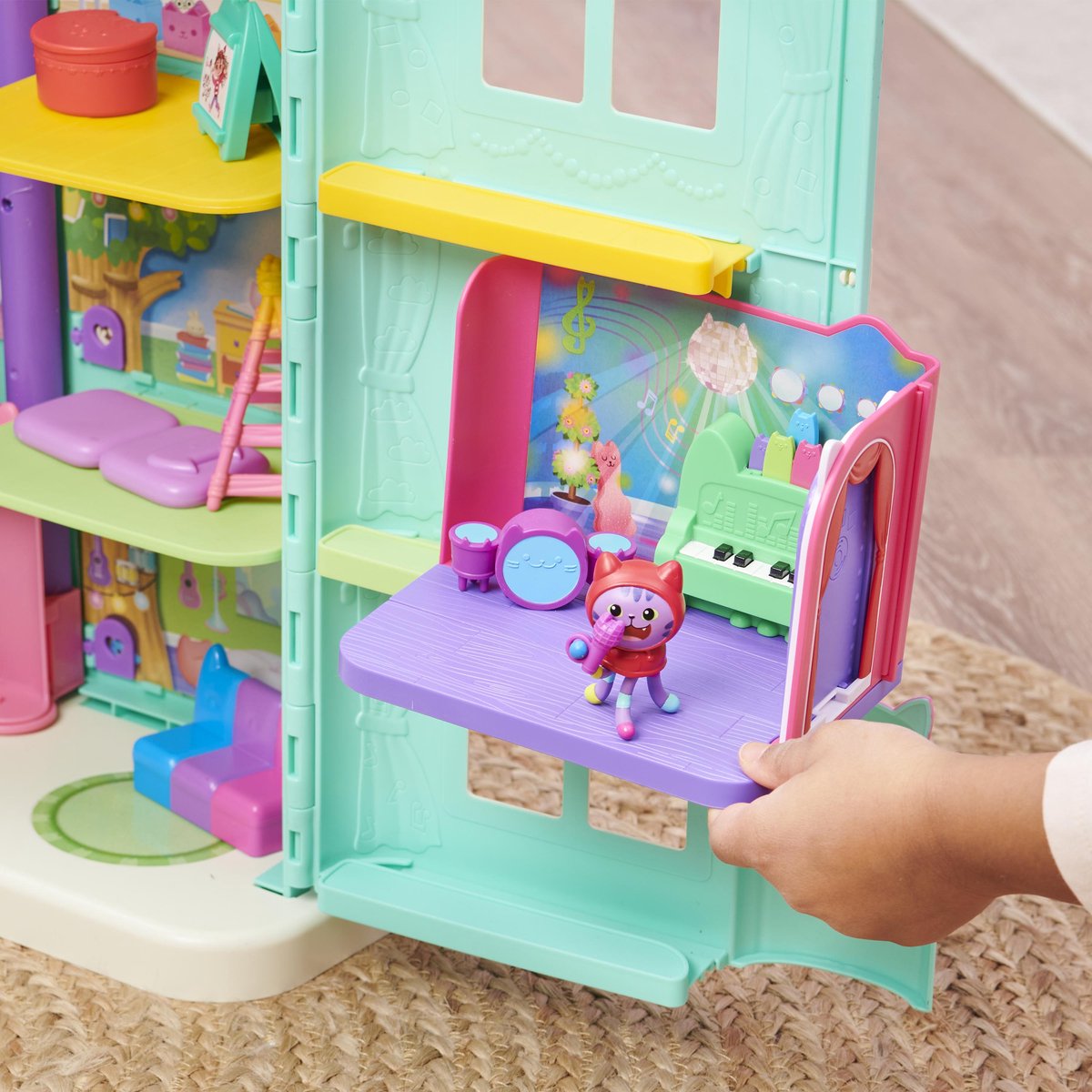 Gabby's Poppenhuis DJ Speelset Muziekkamer Herbe à Chat