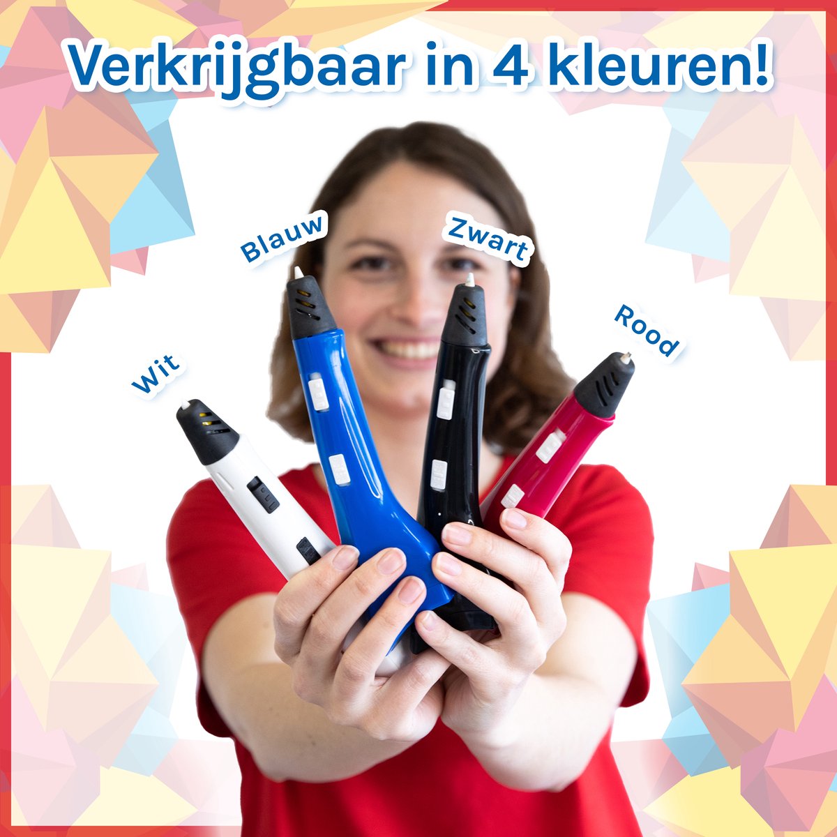 3D&print 3D Pen Startpakket Wit met 50m Filament + 5 Sjablonen