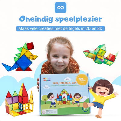 Gladi Magnetische Speelset 103-delig voor 3-12 jaar