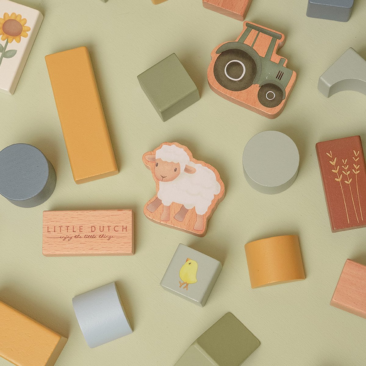 Little Dutch Little Farm - FSC Blokken & Tonnen Set