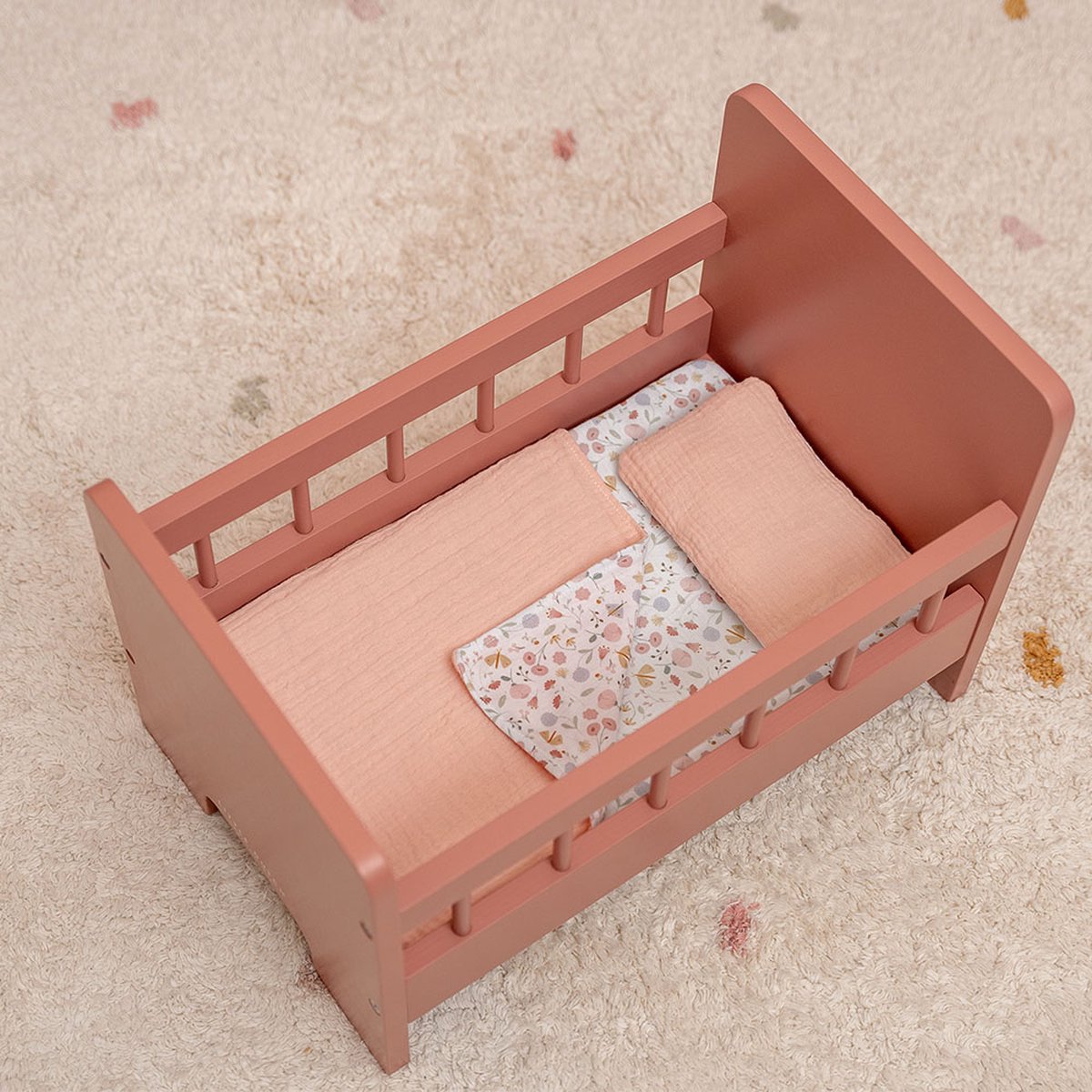 Little Dutch Houten Poppenbed met Textiel