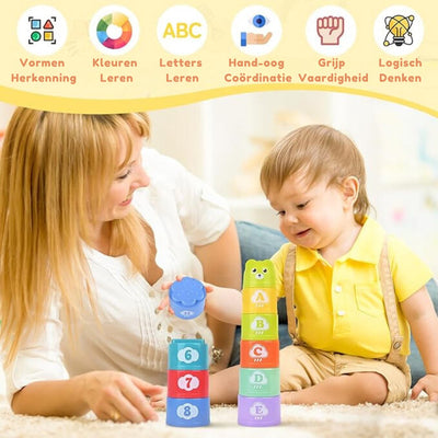 Be Sure Store Montessori 4-in-1 Stapeltoren voor Baby's