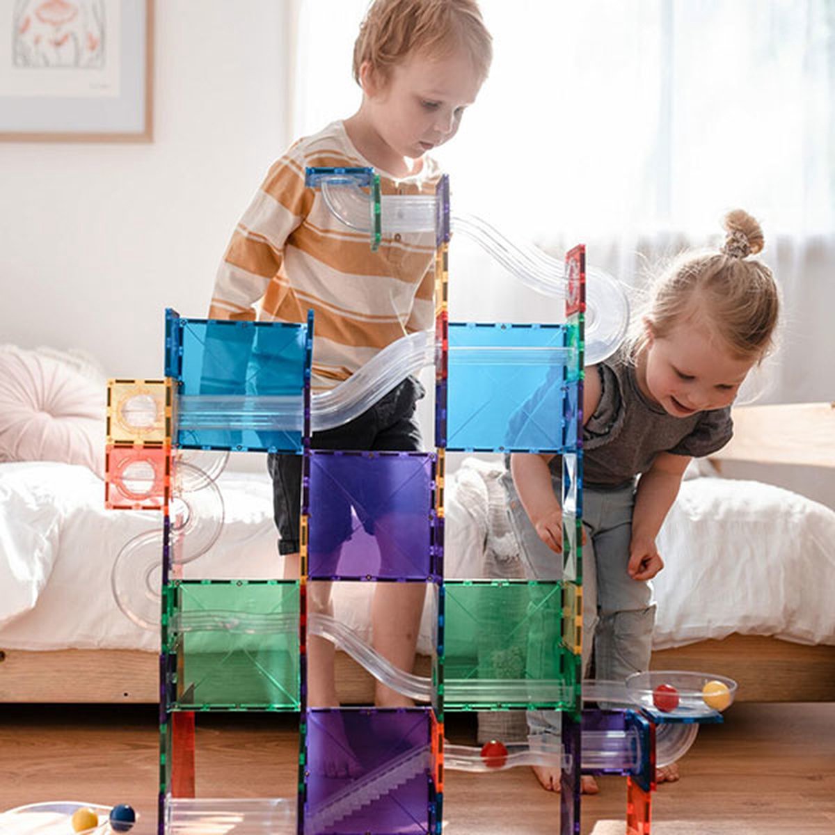 Connetix Baan Run Set - 92-delig Magnetisch Bouwpakket