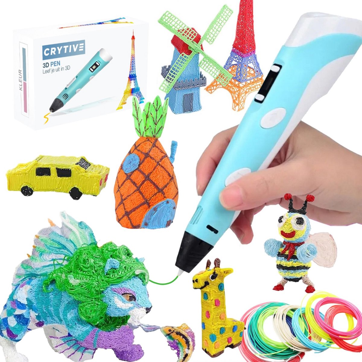 CRYTIVE 3D Pen Startset voor Kinderen en Volwassenen