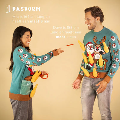 JAP Christmas Interactieve Kersttrui M - 100% Gerecycled