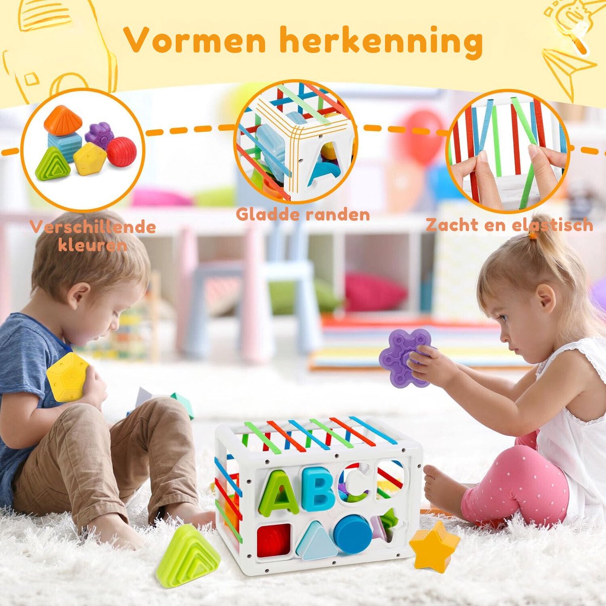 Be Sure Store Montessori 4-in-1 Stapeltoren voor Baby's