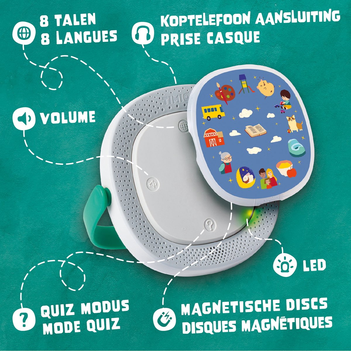 TIMIO Interactieve Audio Box + 5 Schijven - Educatief Speelgoed