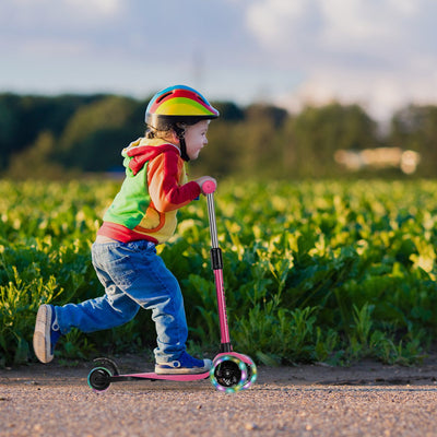LifeGoods HappyStep - Kinderstep met Verlichte Wielen - Roze