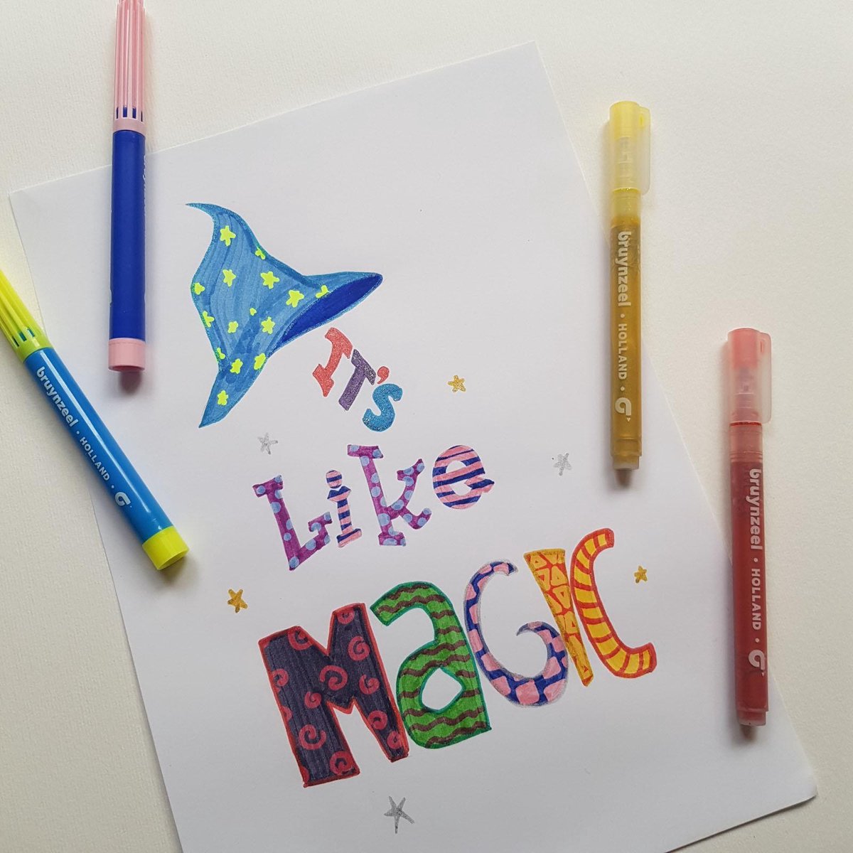 BRUYNZEEL Kids Glitterstiften Set van 6