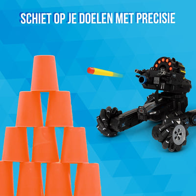 Silvergear RC Auto met Blaster & 360° Rotatie