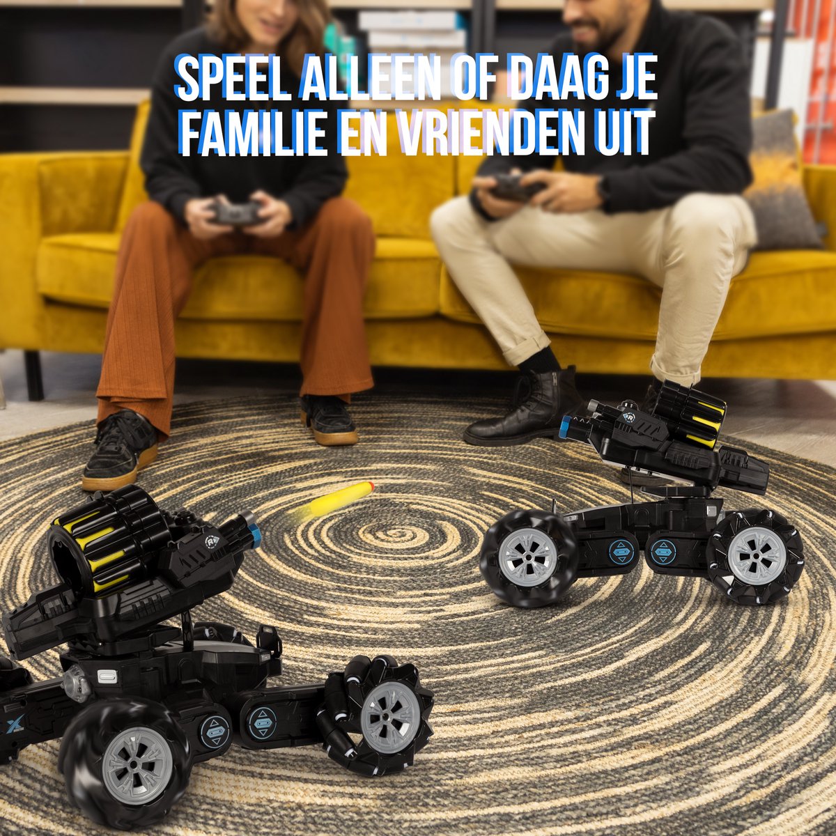 Silvergear RC Auto met Blaster & 360° Rotatie