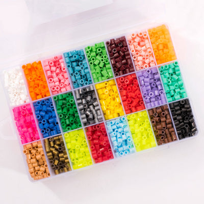 Vaessen Creative Strijkkralen Mix 24 Kleuren in Opbergdoos - 5000 st.