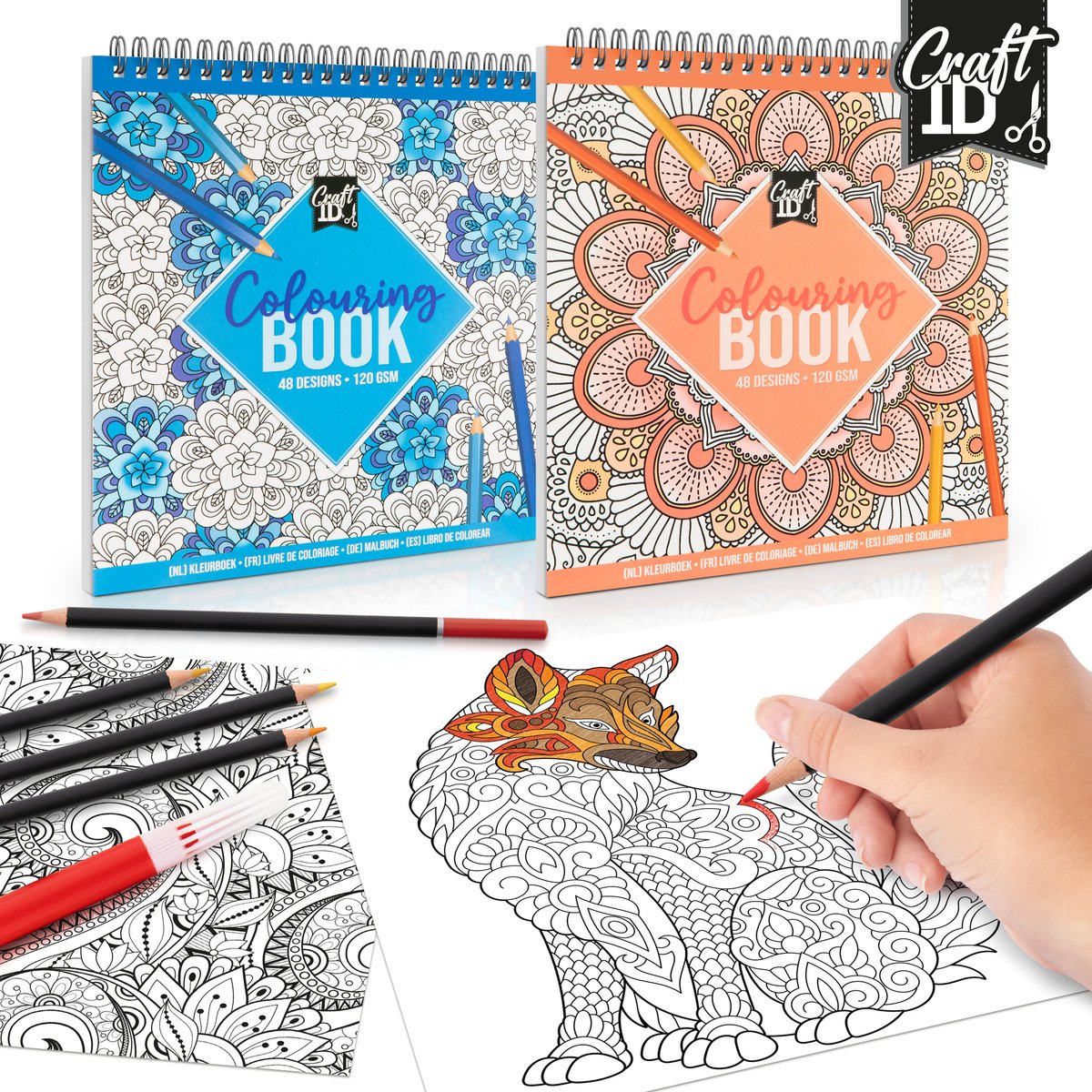 Craft ID Mandala Kleurboek Set voor Volwassenen - 2 Stuks