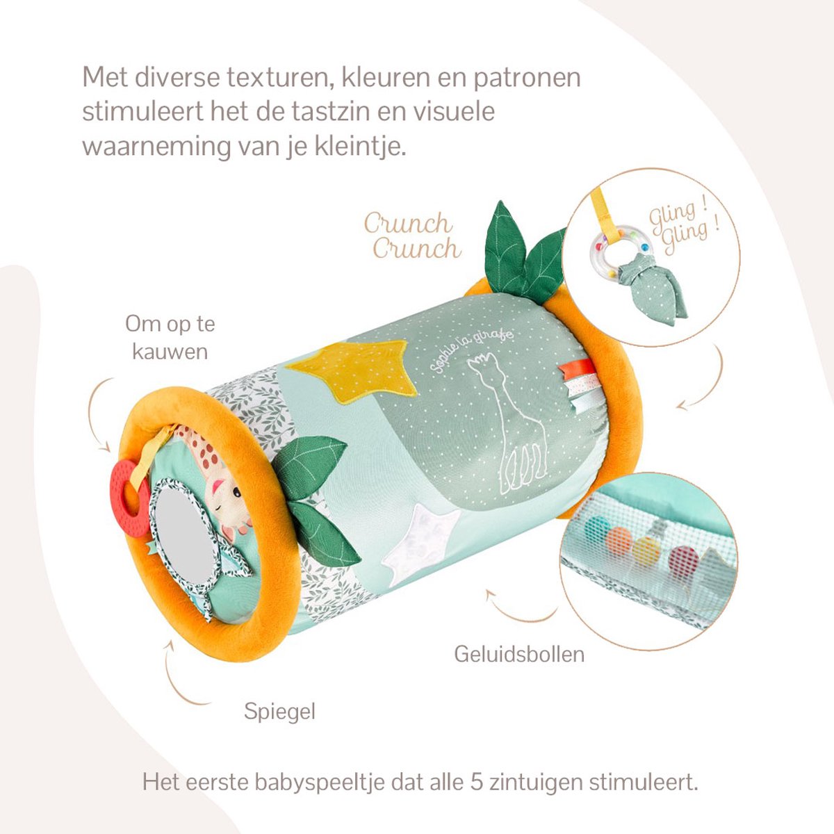 Sophie de Giraf Rollende Kralenspeelgoed - Rollin