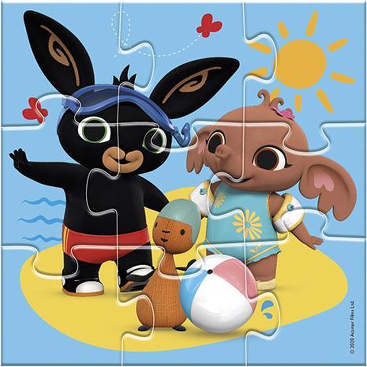 Bambolino Bing 4-in-1 Kinderpuzzelset - 4x6x9x16 Stuks