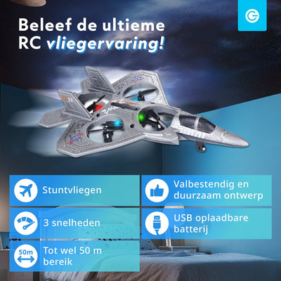 Silvergear Kindvriendelijke RC Drone - Grijs