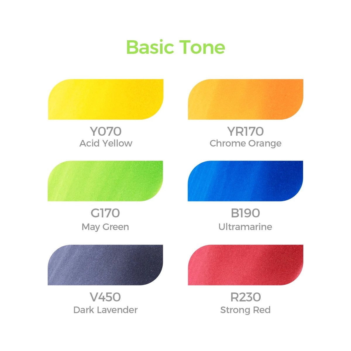 Ohuhu Creachick Alcohol Markers - Pinceau en Beitel - Set van 6