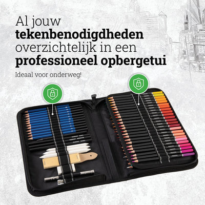 Nassau Fine Art Schets- en Tekenkit 96-delig met Etui