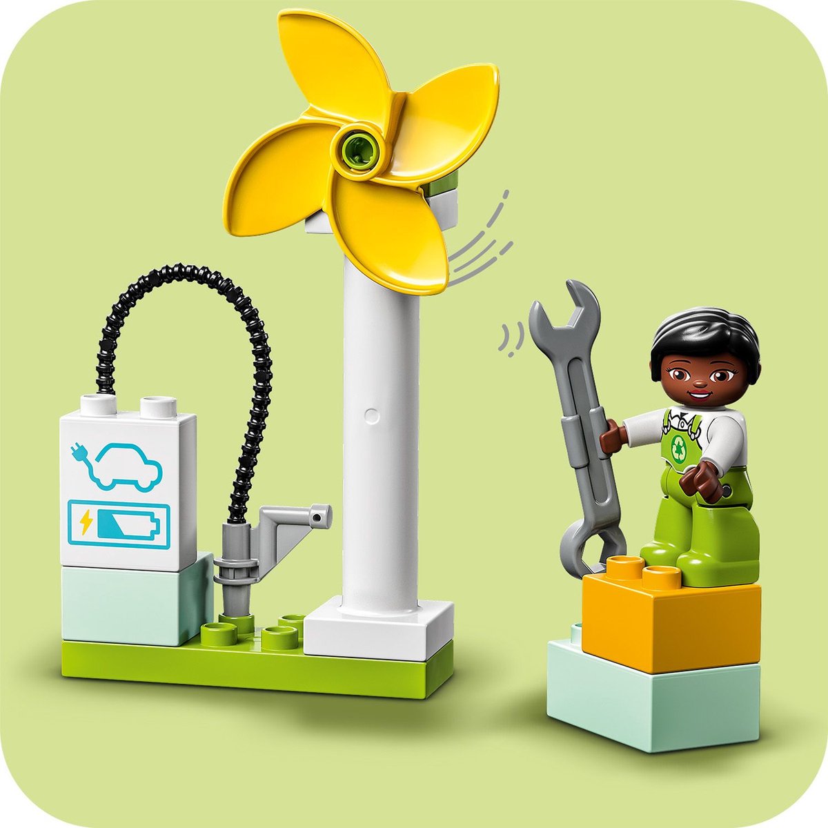 LEGO DUPLO Mijn Stad Windmolen en Elektrische Auto - 10985
