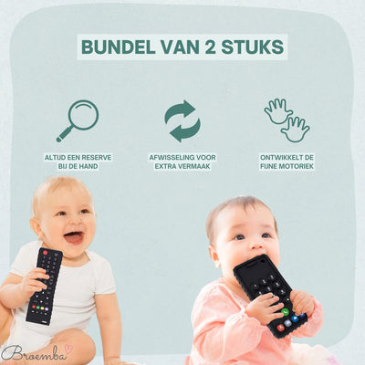 Broemba Baby Telefoon & Afstandsbediening - Bijtringen Siliconen