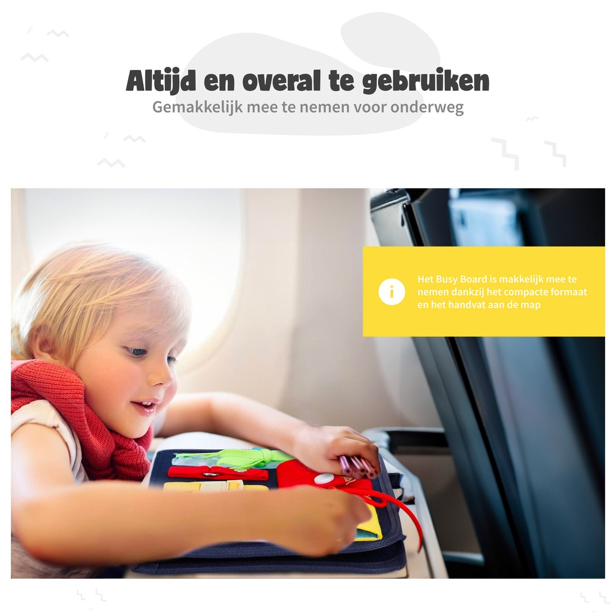 MontiPlay Montessori Sensorisch Activiteitenbord Dino