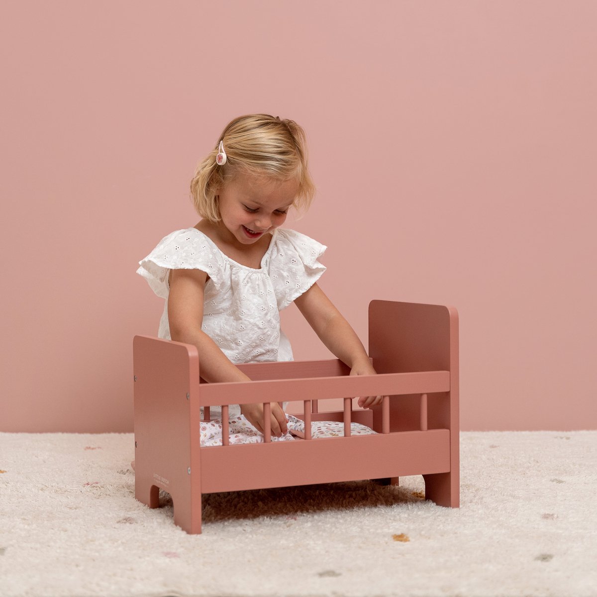 Little Dutch Houten Poppenbed met Textiel