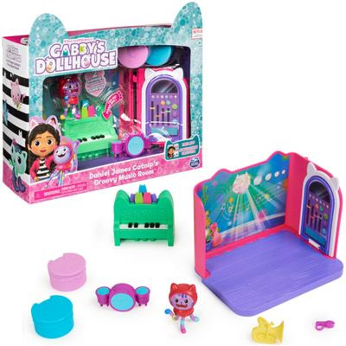 Gabby's Poppenhuis DJ Speelset Muziekkamer Herbe à Chat