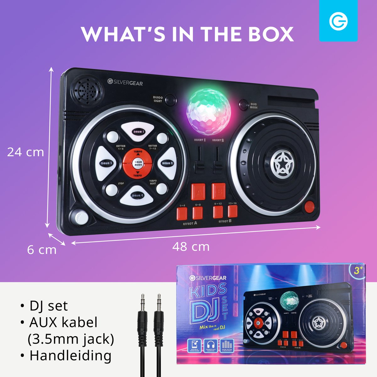 Silvergear DJ Set voor Kinderen - Mixconsole met Accessoires