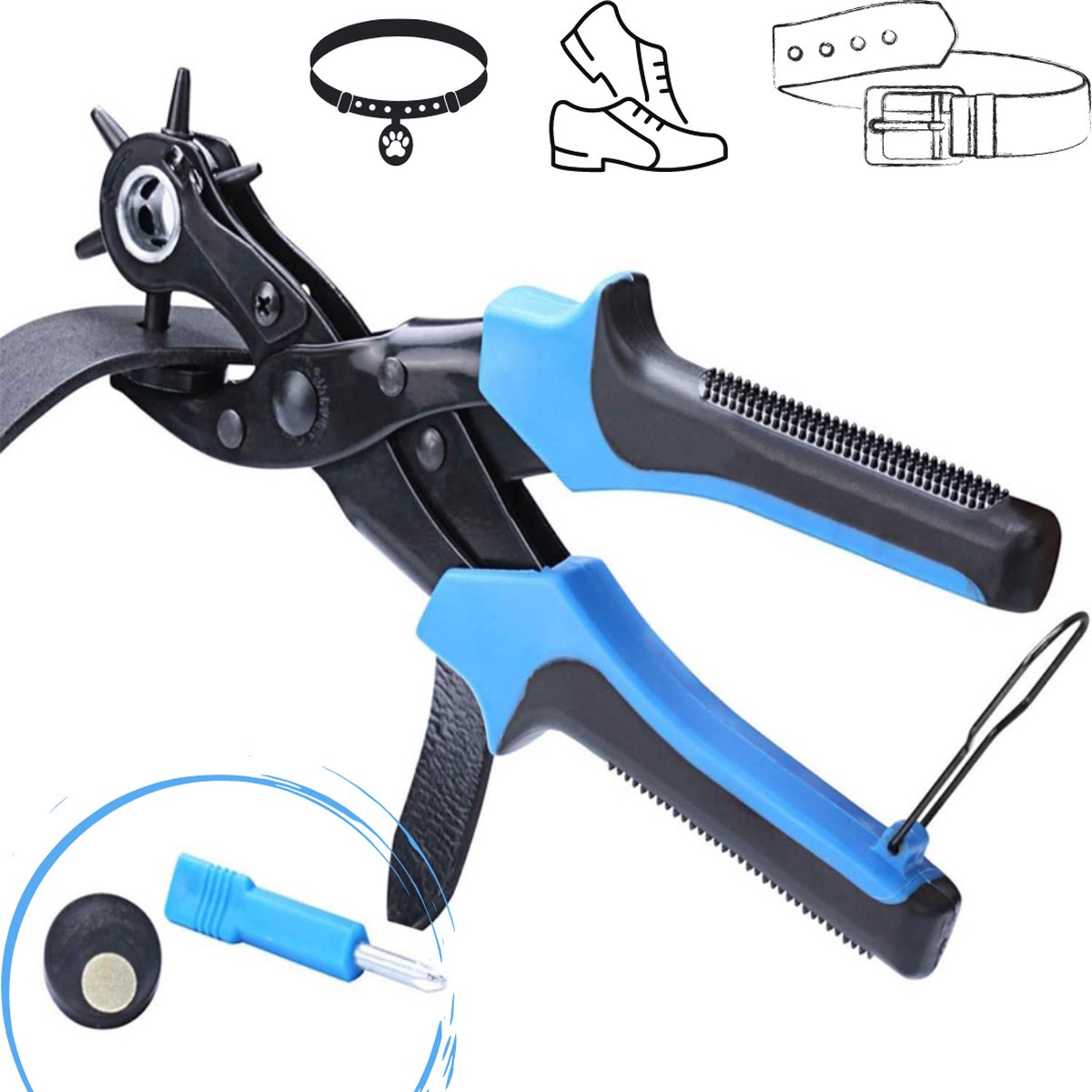 Sans marque Ergonomische Extra Sterke Perforator voor Riemen