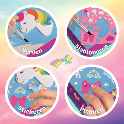 JOYA CREATIVE Unicorn Sieradendoosje DIY - Kindercraft Set