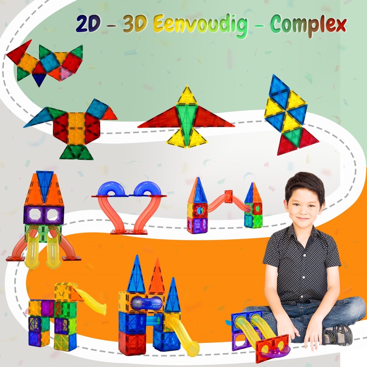 Magnaminds Magnetische Marmerbaan - 102-delig