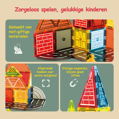Olvy Magnetische Bouwstenen Set - 42-delig