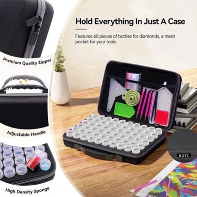 BOTC Diamond Painting Opbergdoos met 60 Potjes en Toolkit