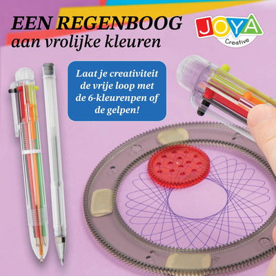JOYA CREATIVE Luxe Spiraalkunstset voor Kinderen - 24 Stuks