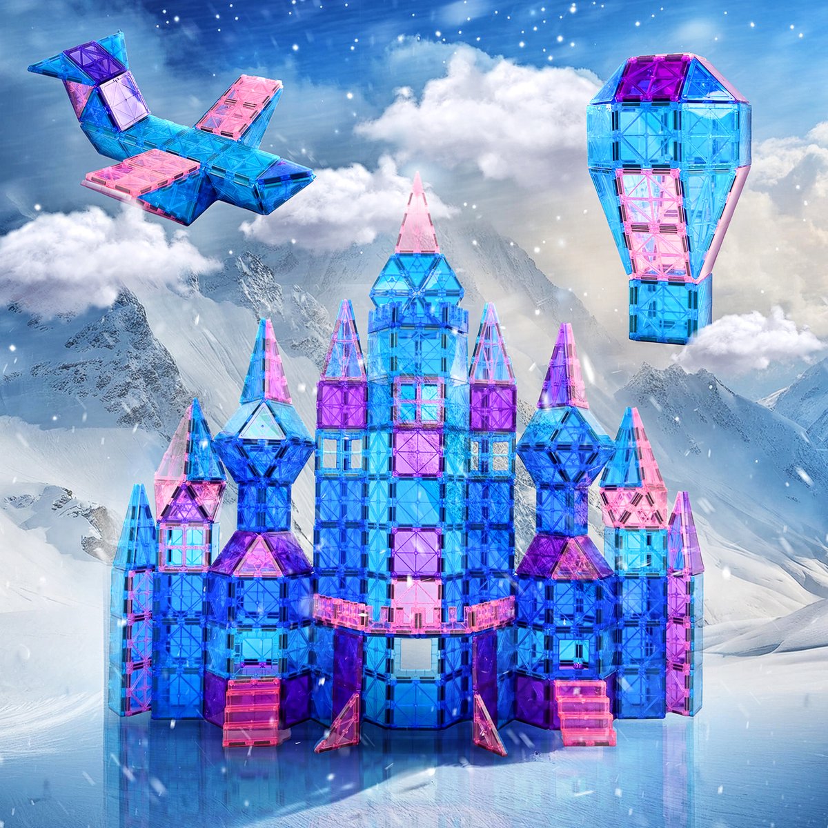 Magnaminds Magnetische Bouwset Prins/Prinses van het IJs - 120 st.