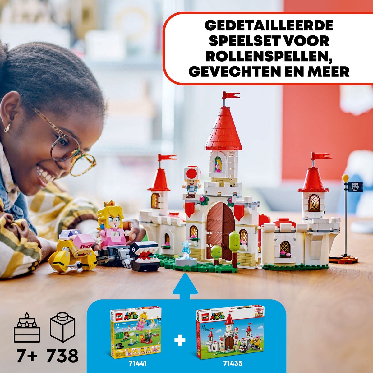 LEGO Super Mario Peachs Kasteelgevecht met Roy - 71435