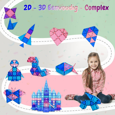 Magnaminds Magnetische Bouwset Prins/Prinses van het IJs - 120 st.